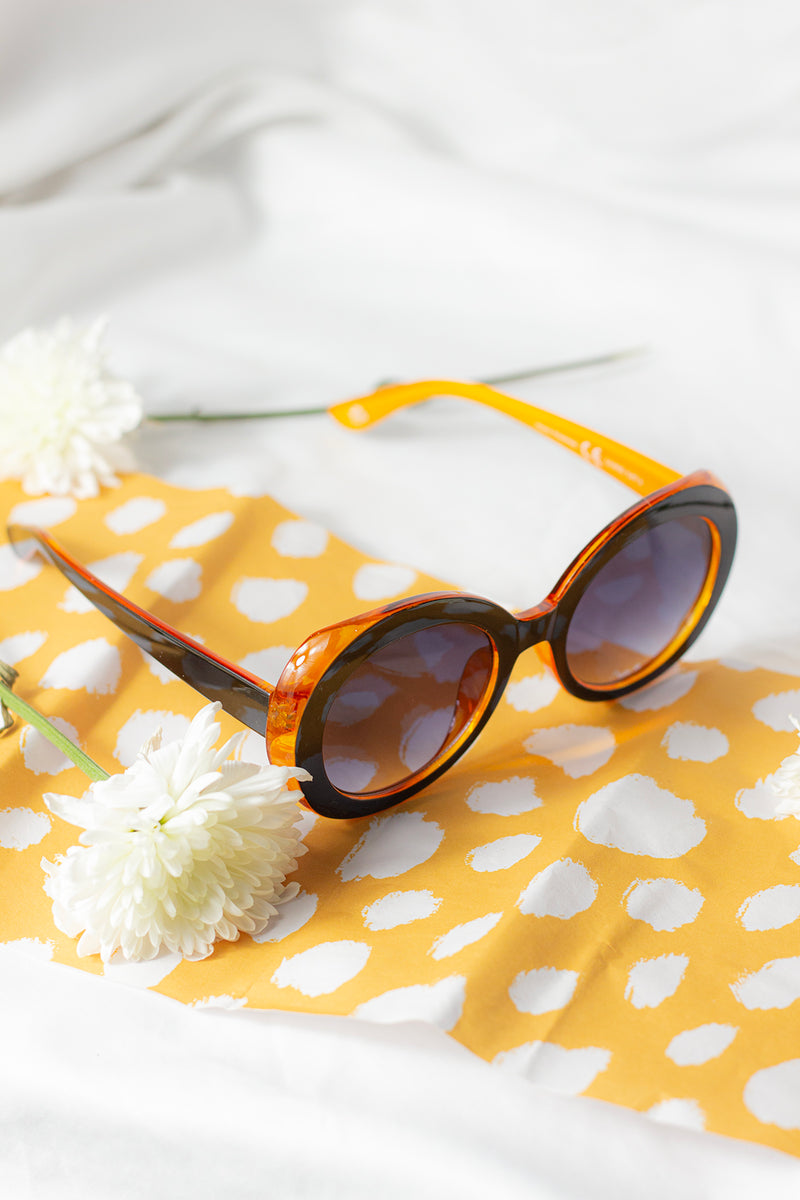 Weighted Oversize Chunky Circle Sunglasses