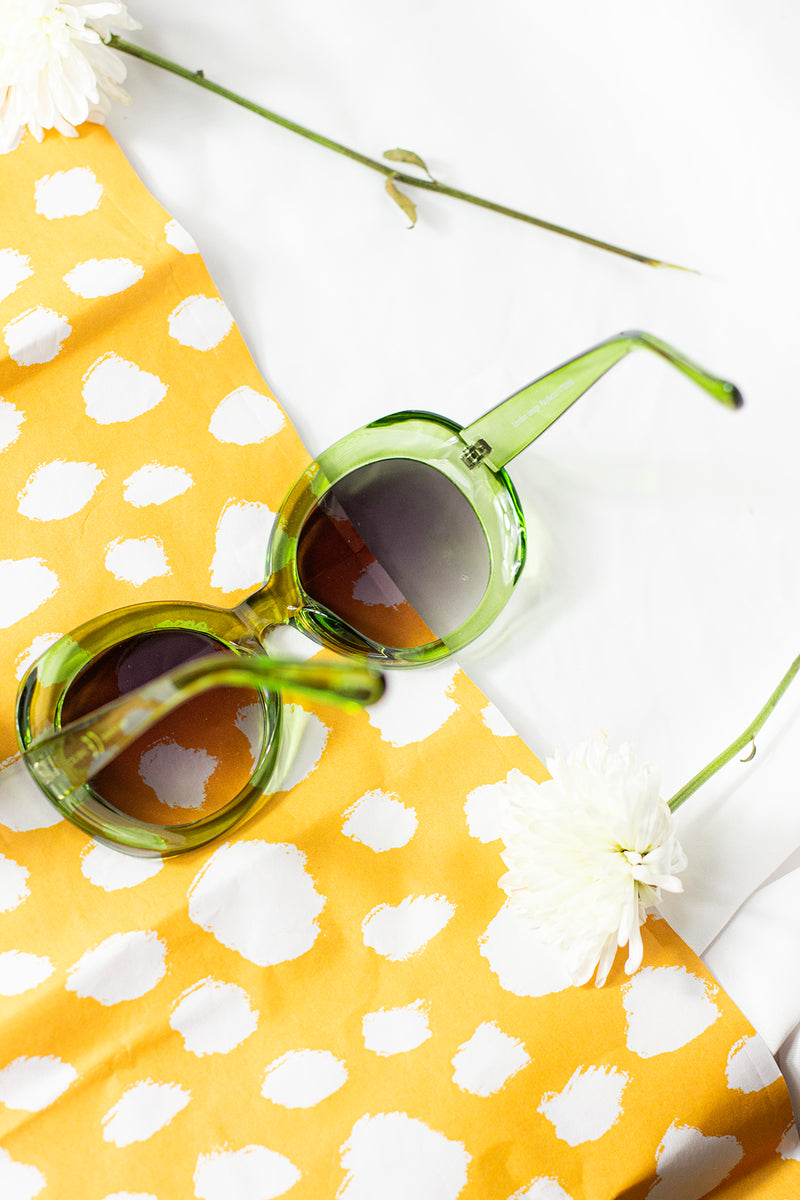 Weighted Oversize Chunky Circle Sunglasses