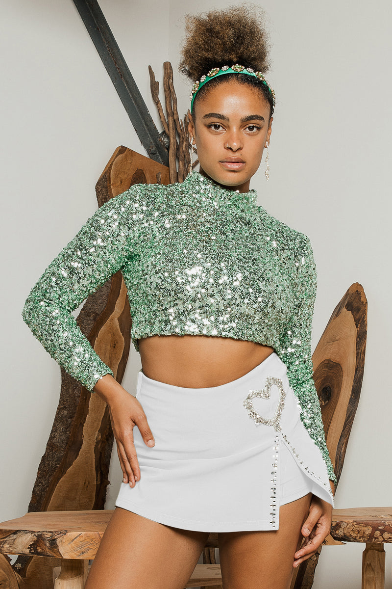 Heart Gem Sparkle Skort - Sugar + Style