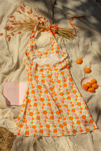 Halter Neck Floral Mini Dress - Sugar + Style