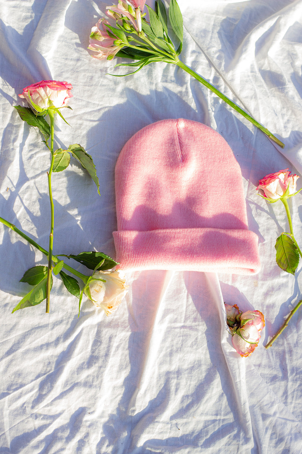 Baby Pink Beanie Hat - Sugar + Style