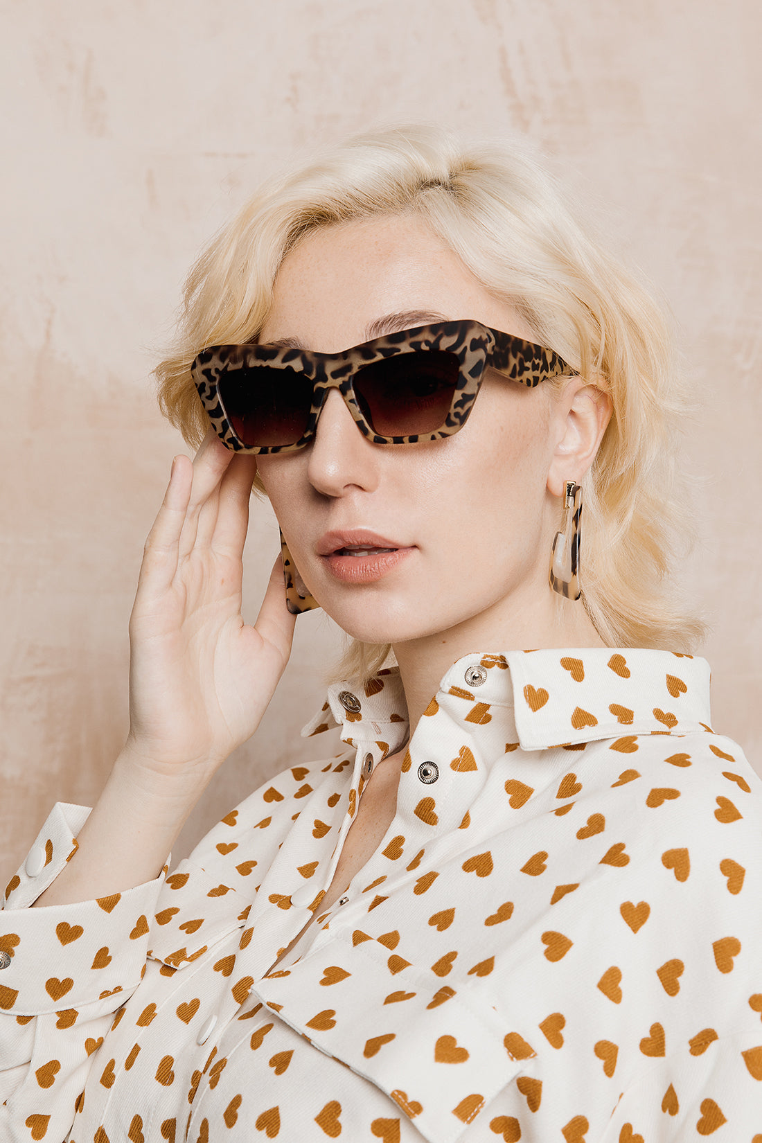 Cat eye store sunglasses leopard