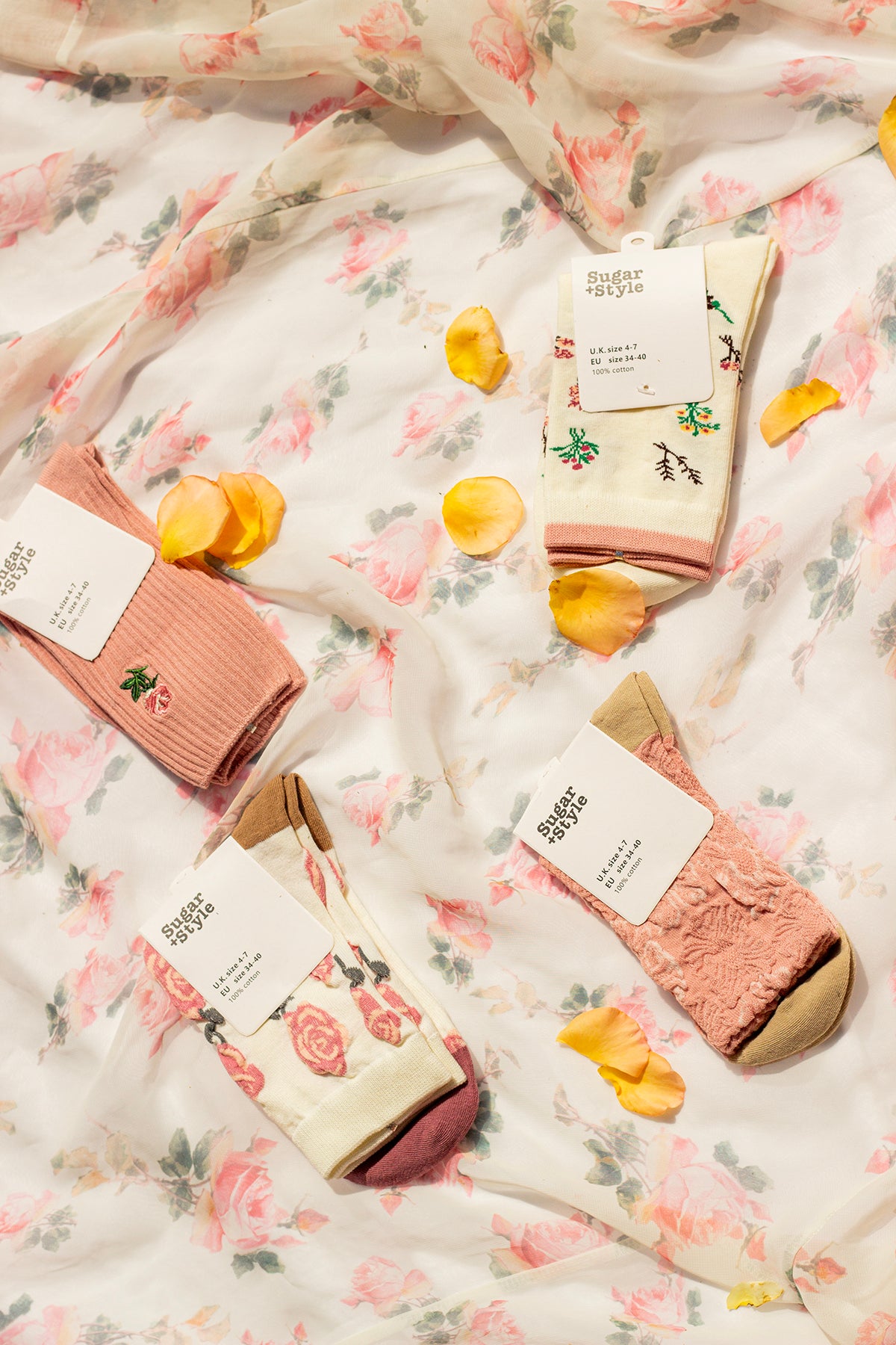 Mini Flower Pattern Socks - Sugar + Style