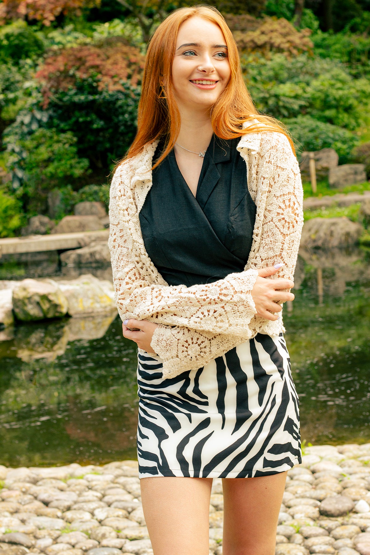 Zebra Print Mini Pencil Skirt - Sugar + Style