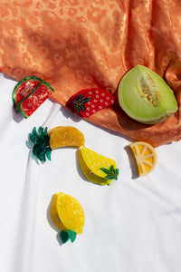 Lemon Slice Fruit Claw Hair Clip - Sugar + Style