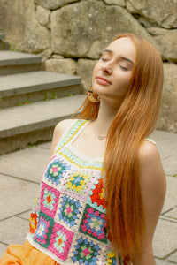 Crochet Squares Vest Top - Sugar + Style