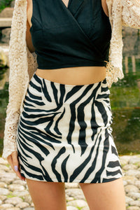 Zebra Print Mini Pencil Skirt - Sugar + Style