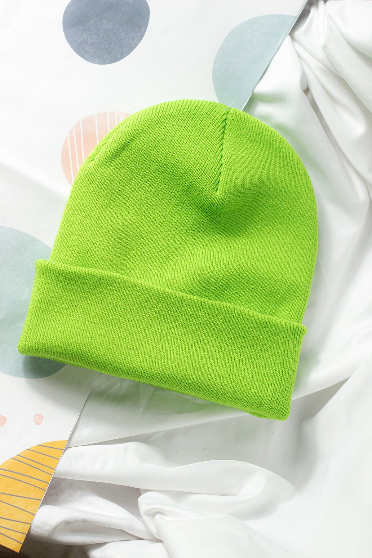 Lime green sales beanie hat