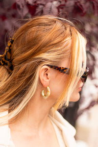 Pearl Back Wiggle Loop Stud Earrings - Sugar + Style
