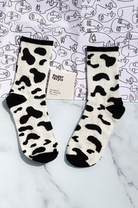 Cow Print Socks - Sugar + Style