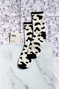 Cow Print Socks - Sugar + Style