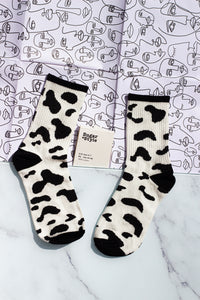 Cow Print Socks - Sugar + Style