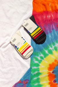 Varied Rainbow Stripe Top Socks - Sugar + Style