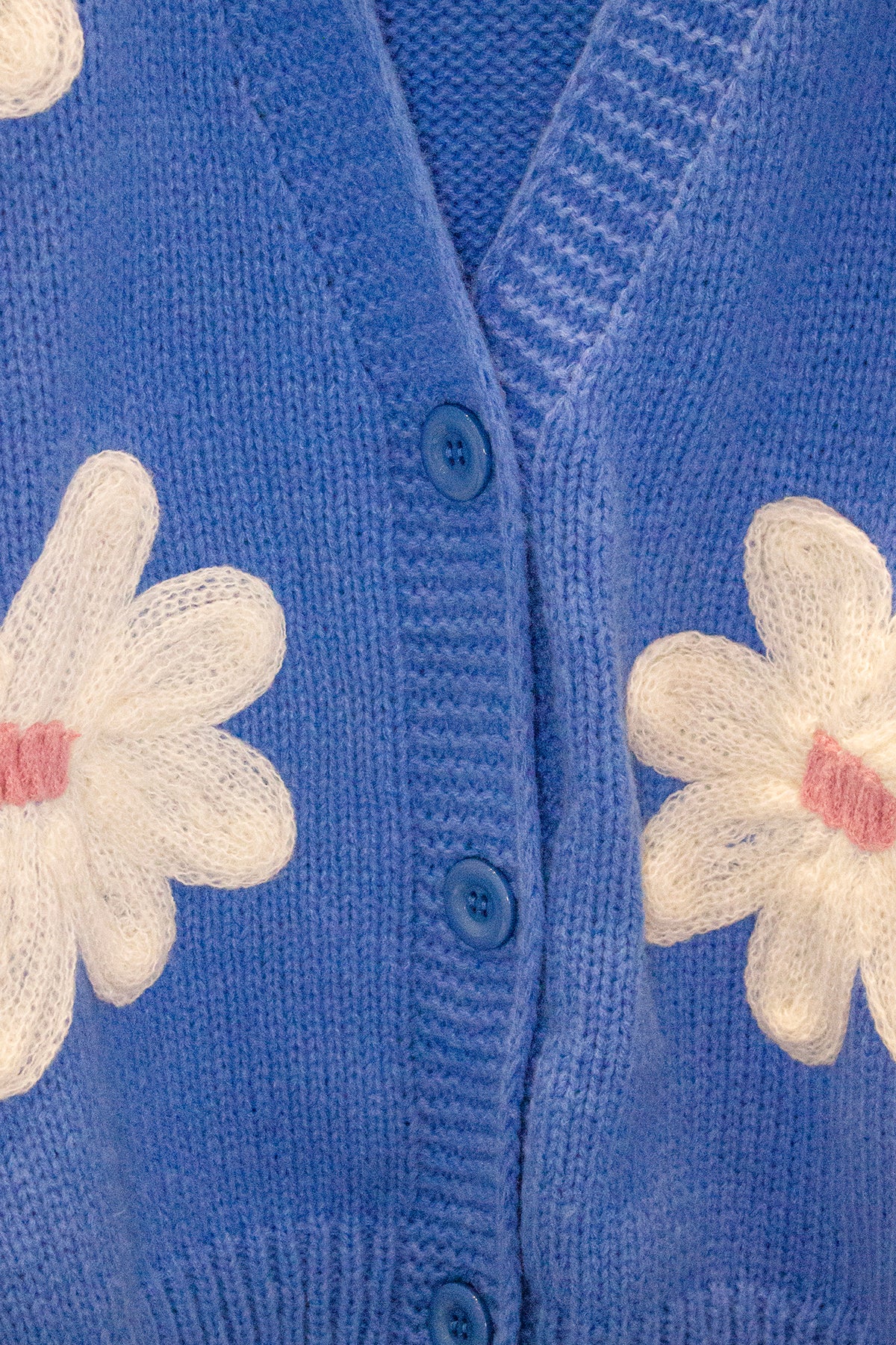 Crochet Applique Floral Cardigan - Sugar + Style