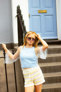 Netted Jewel Top - Sugar + Style