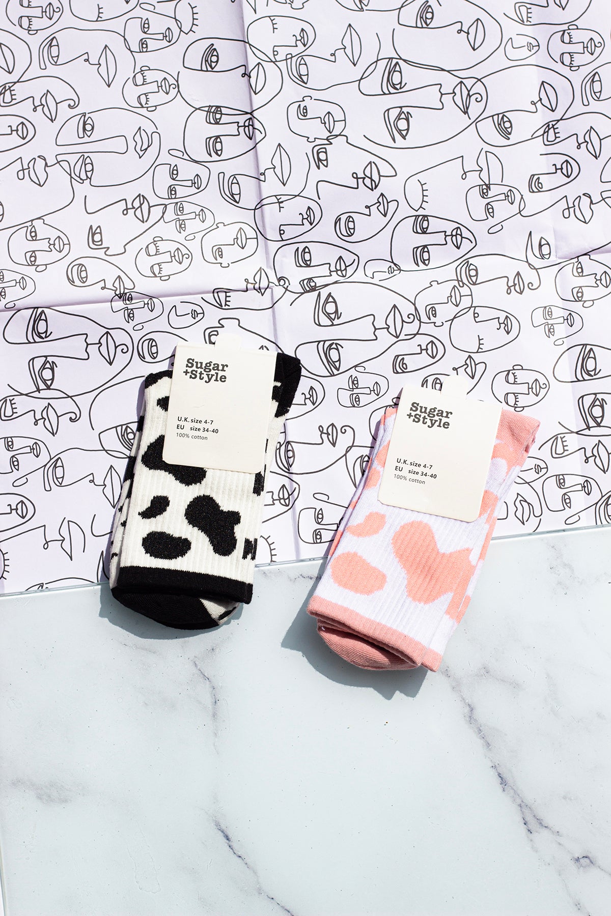 Cow Print Socks - Sugar + Style