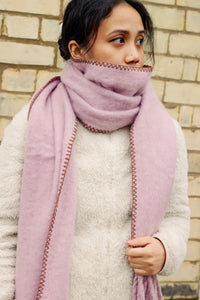 Top Stitch Edge Warm Wrap Scarf - Sugar + Style