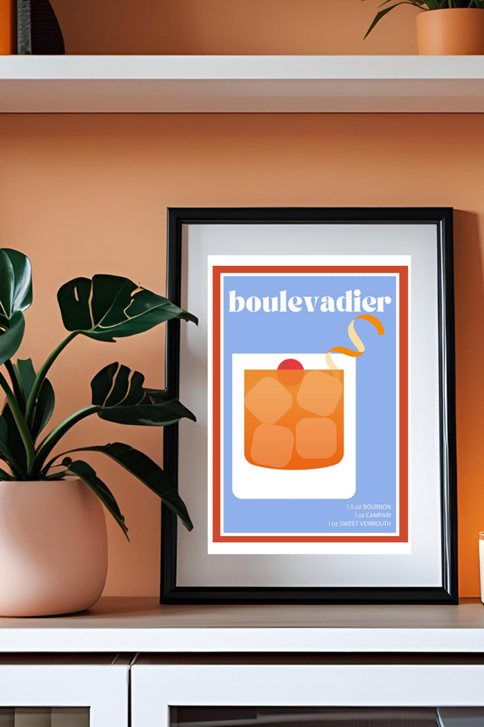 Boulevadier Illustrated Recipe A4 Print - Sugar + Style