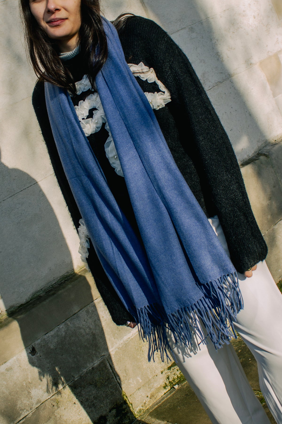 Cashmere Blend Colour Block Scarf - Sugar + Style