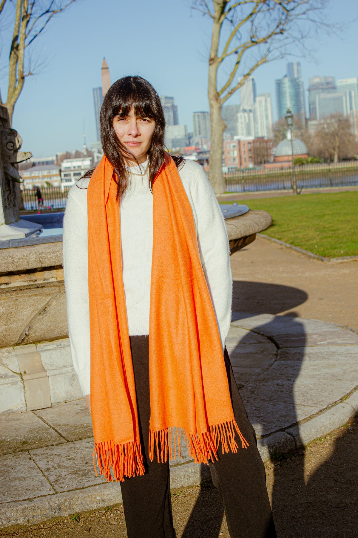 Cashmere Blend Colour Block Scarf - Sugar + Style