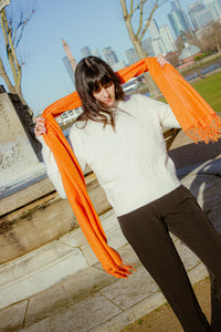 Cashmere Blend Colour Block Scarf - Sugar + Style