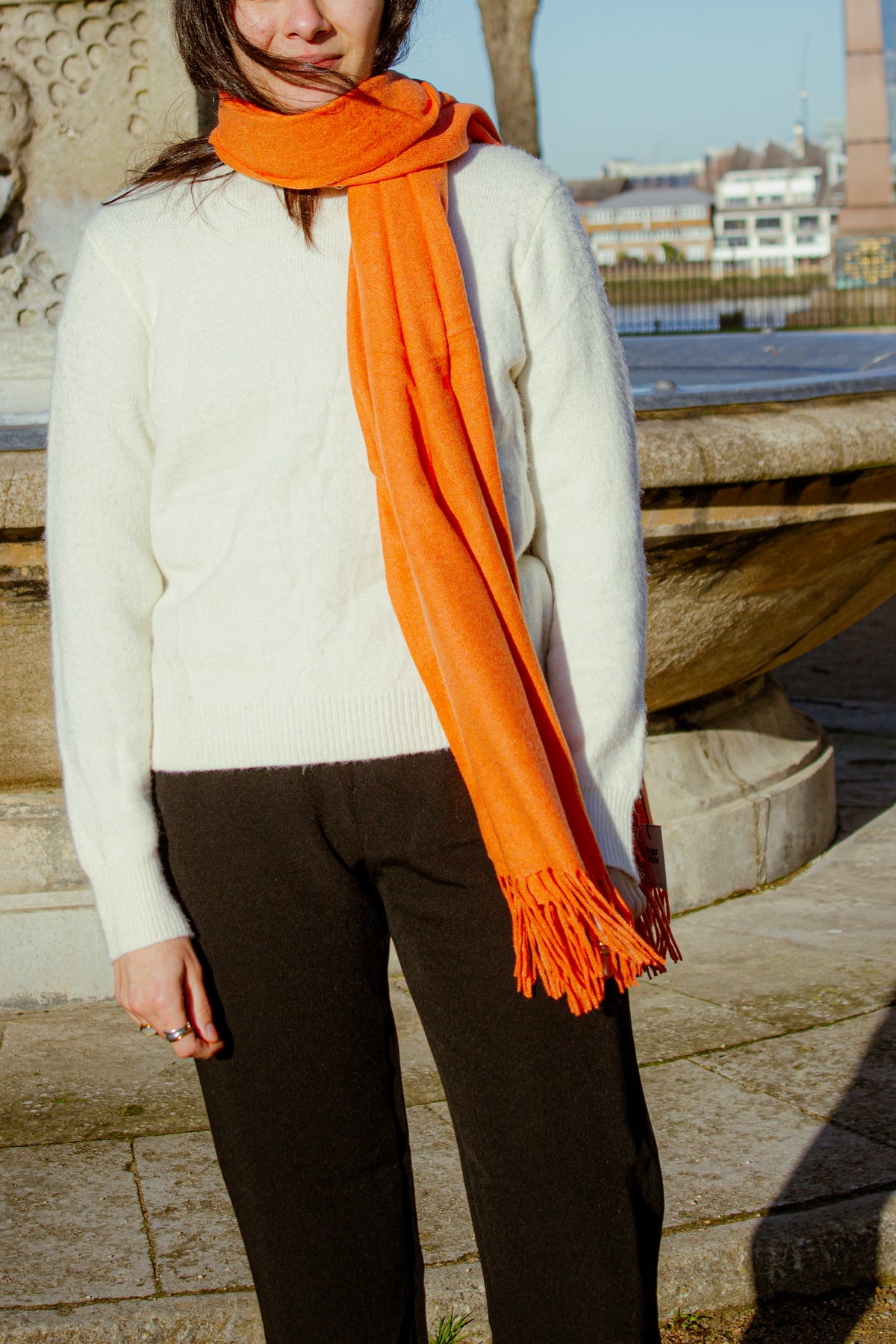 Cashmere Blend Colour Block Scarf - Sugar + Style