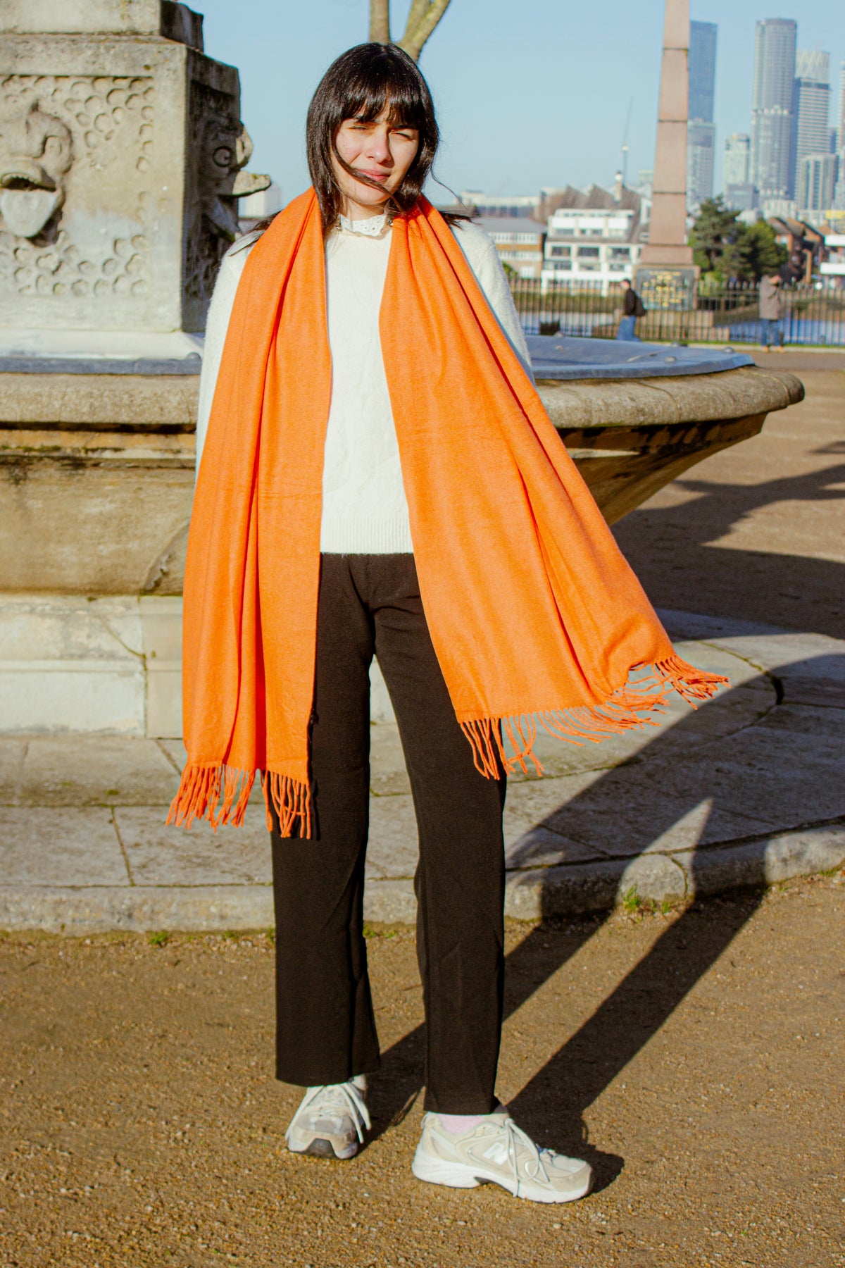 Cashmere Blend Colour Block Scarf - Sugar + Style