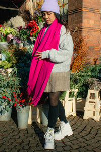 Cashmere Blend Colour Block Scarf - Sugar + Style