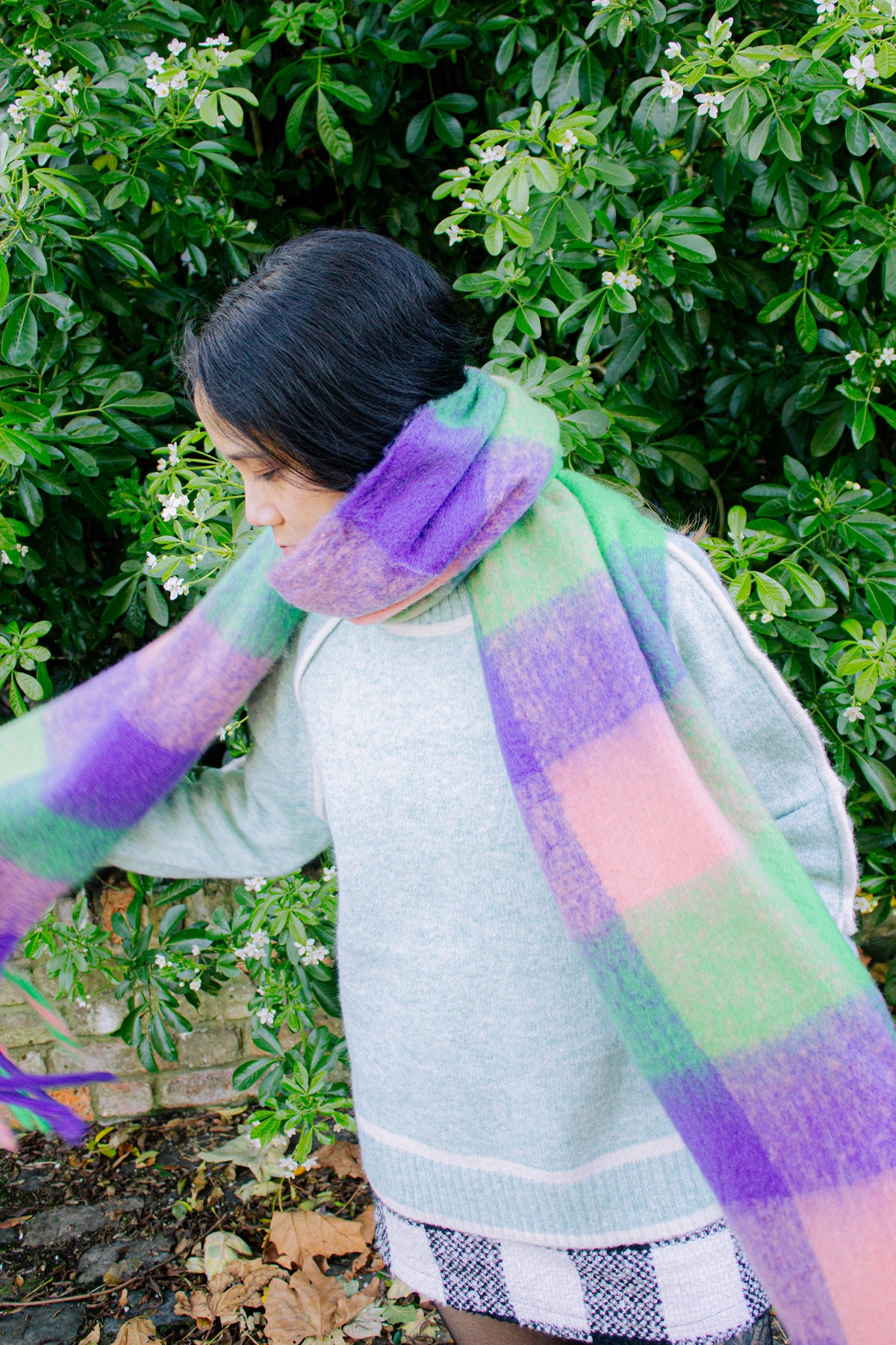 Plaid Warm Wrap Scarf - Sugar + Style