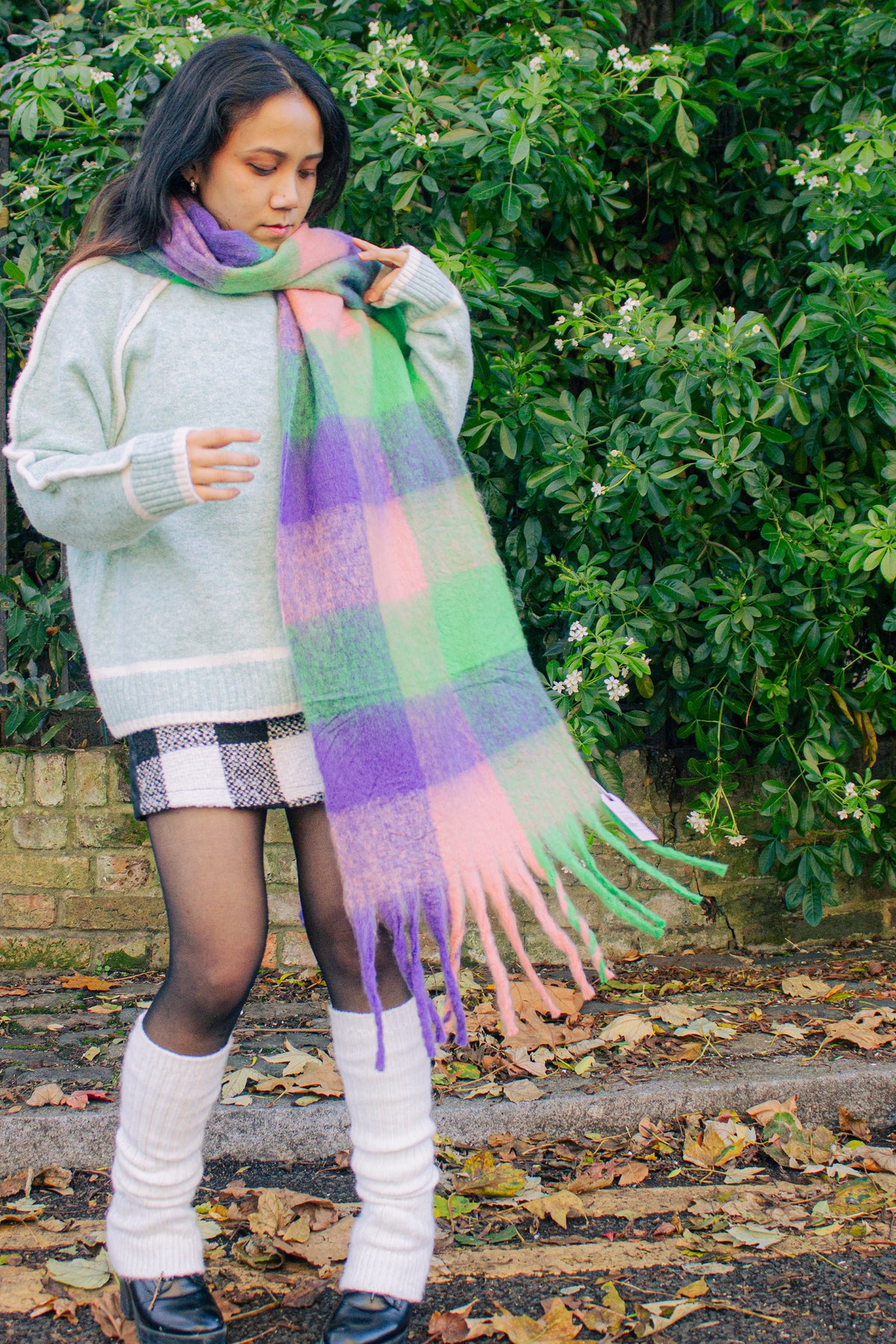 Plaid Warm Wrap Scarf - Sugar + Style