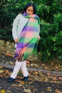 Plaid Warm Wrap Scarf - Sugar + Style