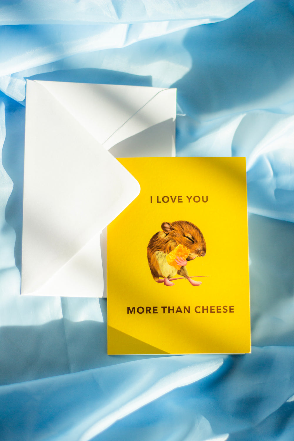 Juu Illustration Mouse and Cheese Card with Envelope - Sugar + Style