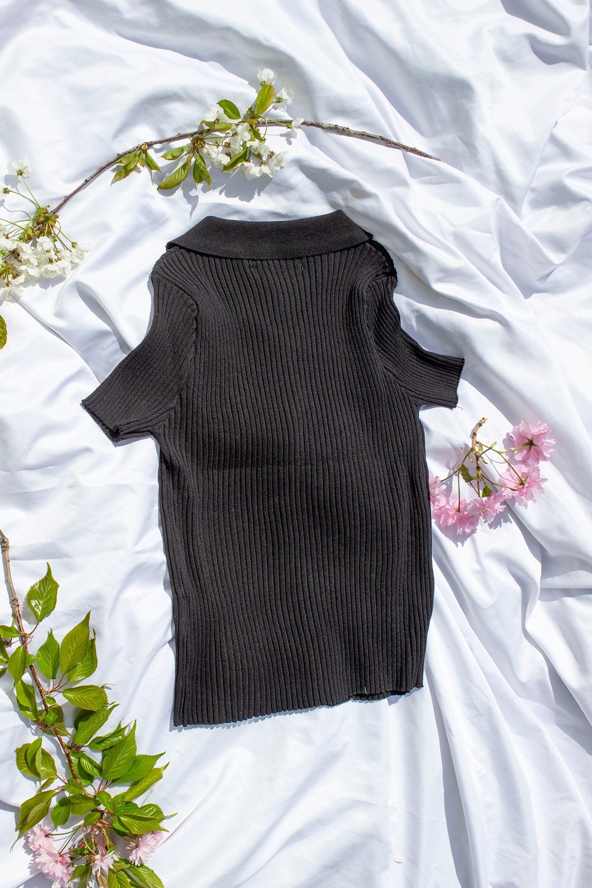 Cherry Embroidery Short Sleeve Shirt - Sugar + Style