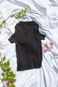 Cherry Embroidery Short Sleeve Shirt - Sugar + Style