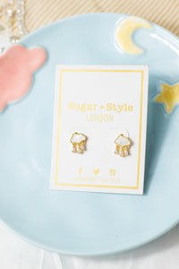 Rain Cloud Stud Earrings - Sugar + Style