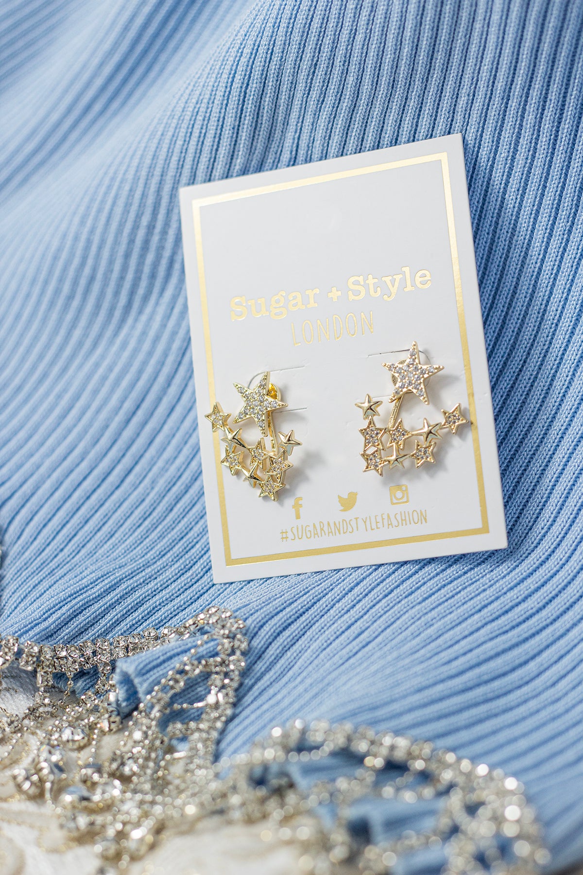 Star Constellation Diamante Earrings - Sugar + Style
