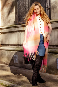 Plaid Warm Wrap Scarf - Sugar + Style