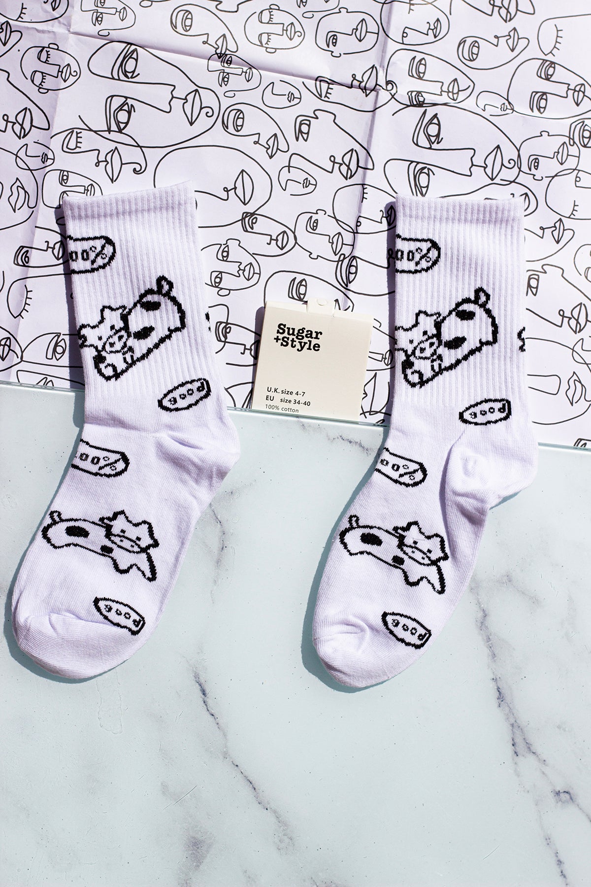 Cow Animal Socks - Sugar + Style