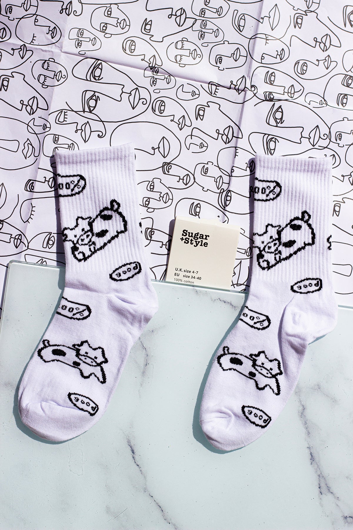 Cow Animal Socks - Sugar + Style