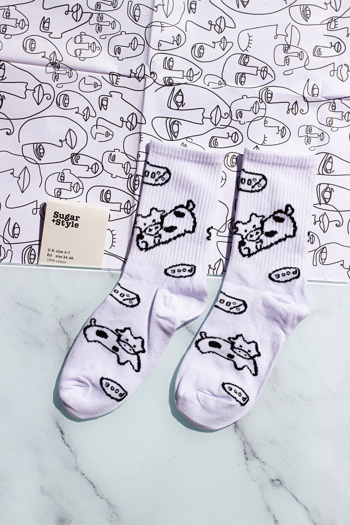 Cow Animal Socks - Sugar + Style