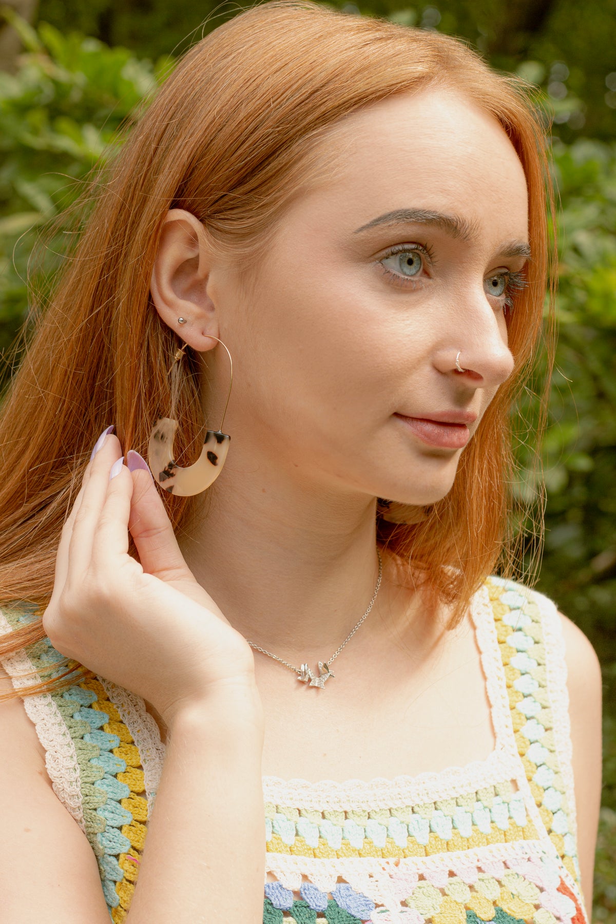 Threader Tortoise Shell Scoop Earrings - Sugar + Style