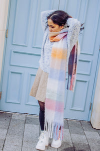 Plaid Warm Wrap Scarf