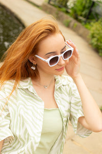 Rounded Square Retro Pin Style Sunglasses - Sugar + Style