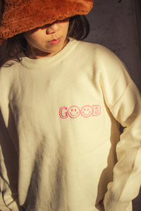 Good Vibes Tufted Jumper - Sugar + Style