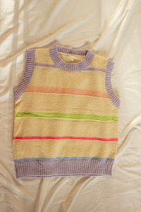 Contrast Striped Sweater Vest - Sugar + Style
