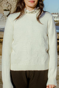 Ruffle Neck Gem Detail Jumper