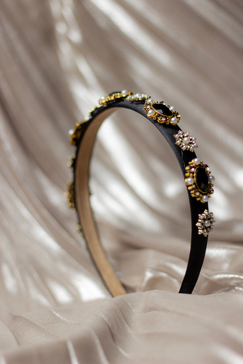 Narrow Jewel Diamante Headband – Sugar + Style