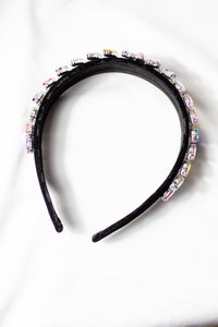 Floral Diamante Velvet Headband - Sugar + Style