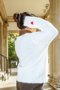 Heart Embroidered Cardigan - Sugar + Style