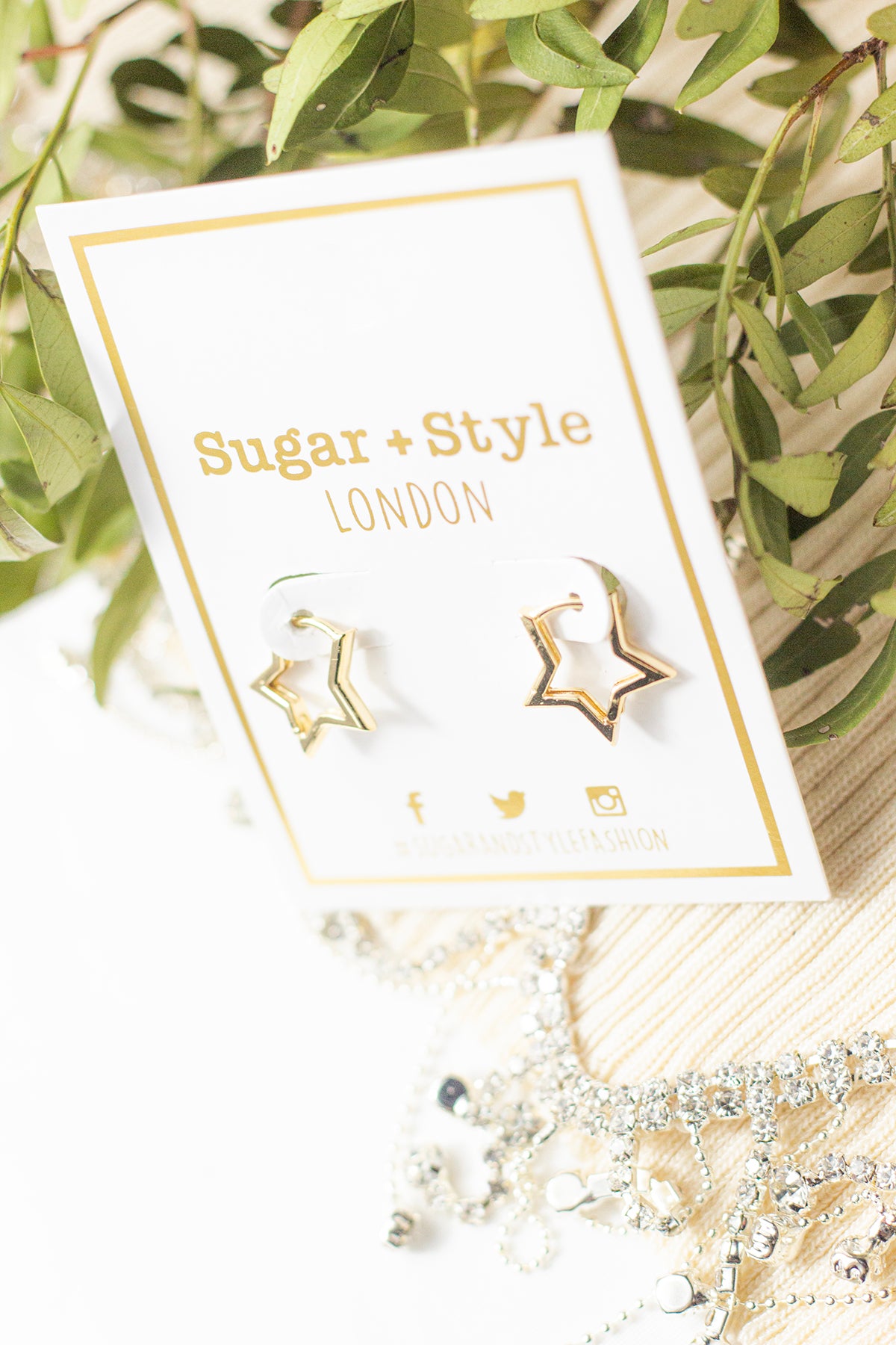 Mini Star Hoop Earrings - Sugar + Style